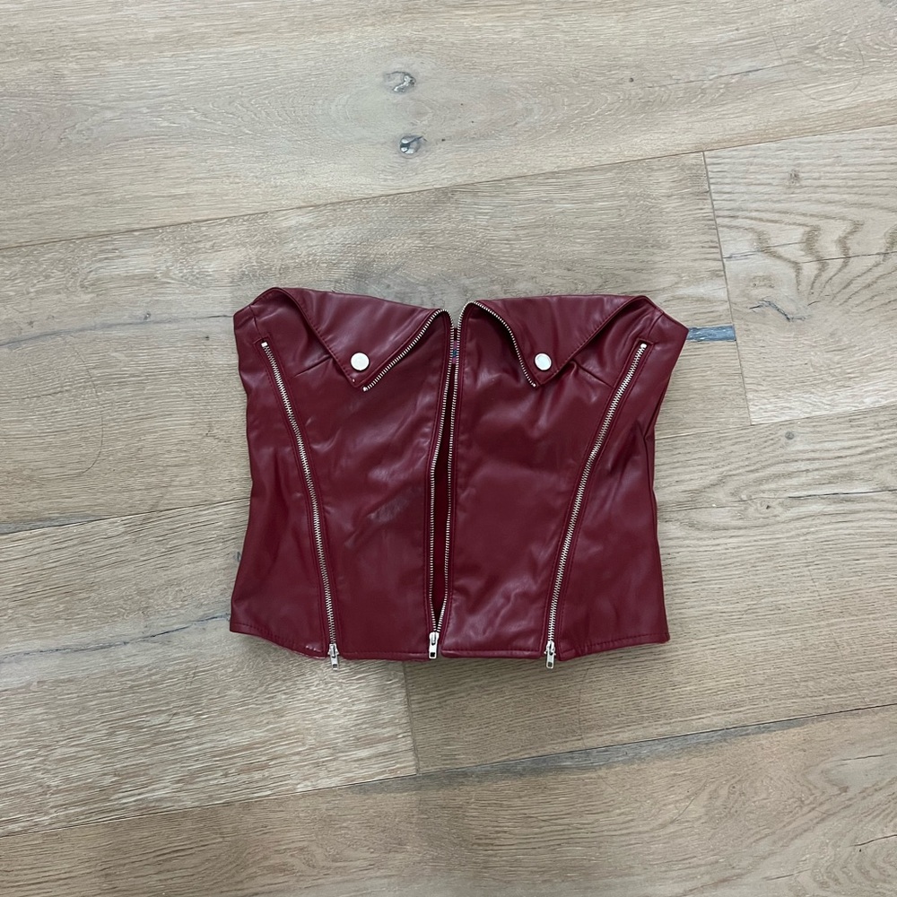 Red corset top